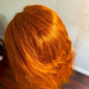 !!!SOLD!!!!100% BURT ORANGE BRAZILIAN 4x4 CLOSURE BODY WAVE WIG!!!!